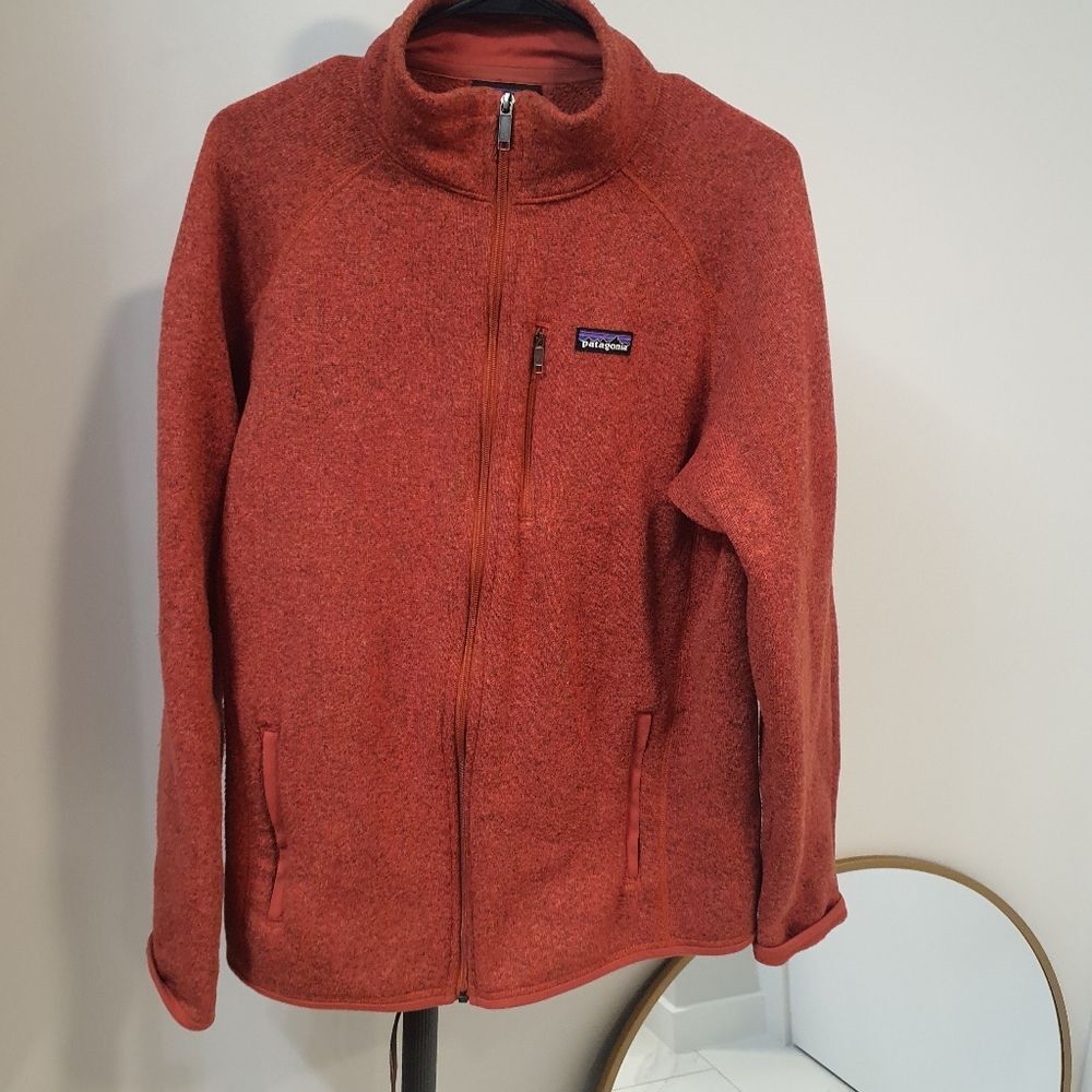 Patagonia Orange Full Zip Better Sweater L
